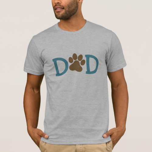 custom paws pet dog father day dog paw design T_Shirt