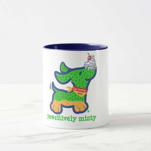 Custom Pawsitively Minty_Ice Cream Dog Silhouette Mug