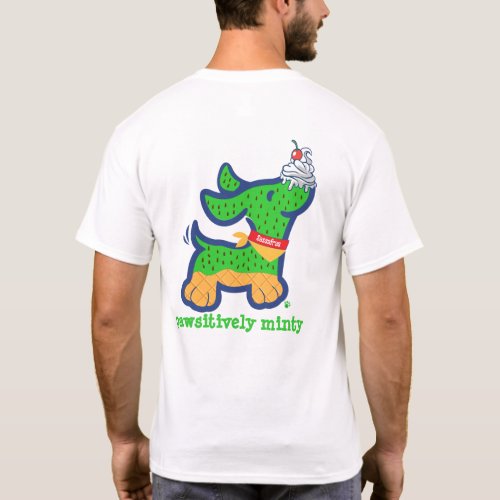 Custom Pawsitively Minty_Ice Cream Dog Silhouette T_Shirt