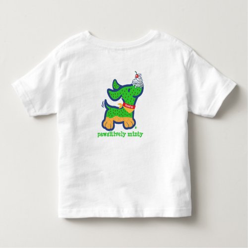 Custom Pawsitively Minty_Ice Cream Dog Silhouette Toddler T_shirt