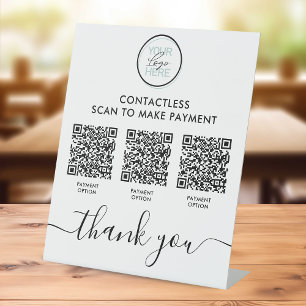 Custom Payment QR Pedestal Sign