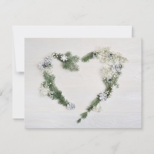 Custom Peace, Joy, and Love Heart Note Card (Front)