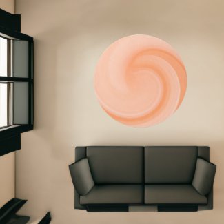Custom Peach Fuzz Twirl Area Rug
