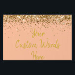 Custom Peach & Gold Birthday Party Graduation Yard Sign<br><div class="desc">customized bridal shower for her,  personalized son baby welcome daughter,  sweet 16 quinceanera 40th 50th,  personalised wedding reception 30th 21st,  16th 15th twinkle glitter anniversary,  vow renewal ceremony parking lot,  husband outdoor hen do weekend,  car park man twenty-fifth first,  25th fifteen sixteen granddaughter girl,  grad graduate wife boy grandson</div>