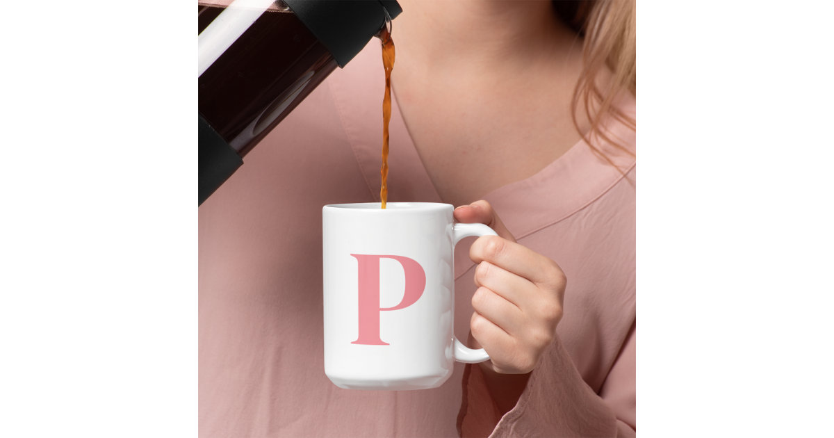 Monogram mug Personalized Mug Initial coffee cup Monogram Letter Mug  Customized mug Handwritten Initial cup Personalized Gift