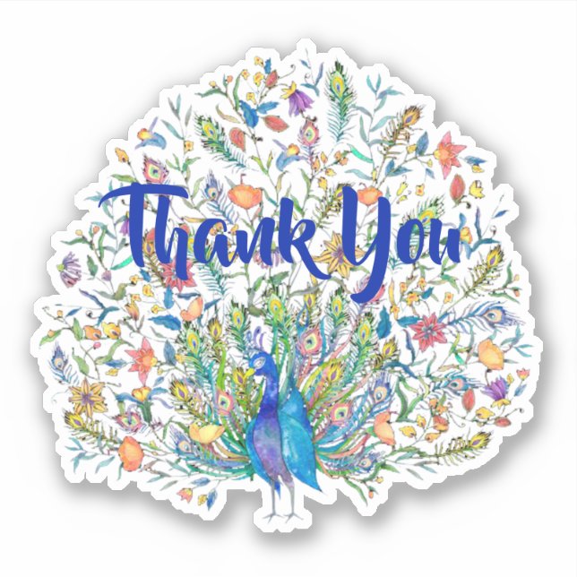 Custom peacock sticker (Front)