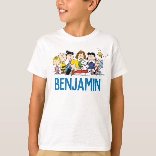 Custom Peanuts  Charlie Brown and Gang Birthday T_Shirt