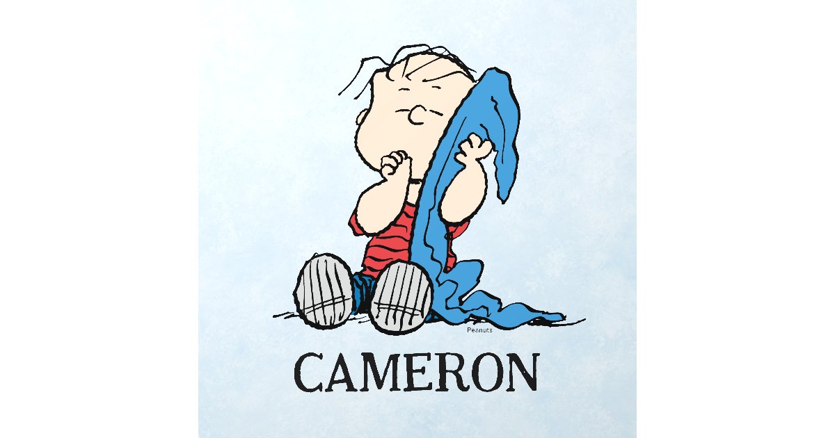 Custom Peanuts Linus & His Blanket Wall Decal Zazzle
