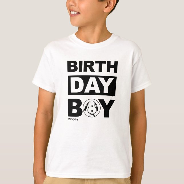 Custom Peanuts | Snoopy Birthday Boy T-Shirt (Front)