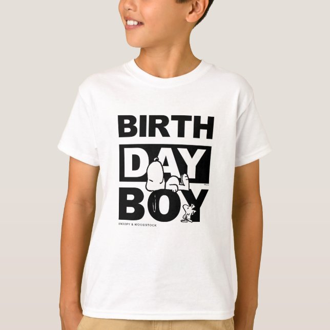 Custom Peanuts | Snoopy Birthday Boy T-Shirt (Front)