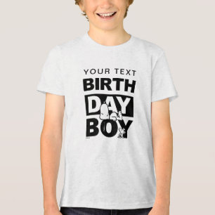 Custom Peanuts Snoopy Birthday Boy Tri-Blend Shirt