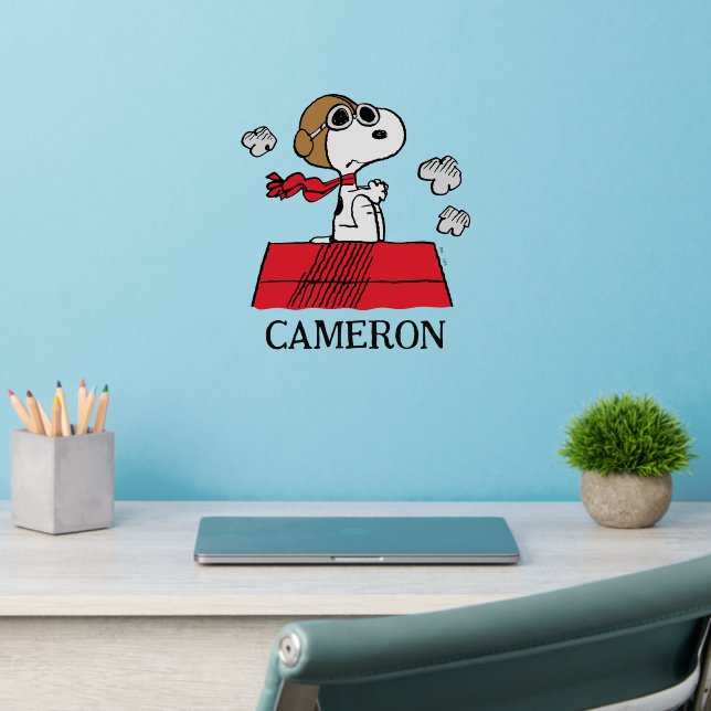 Custom Peanuts | Snoopy the Flying Ace Wall Decal (Home Office 2)