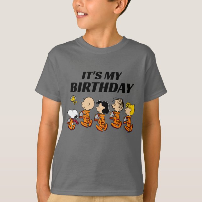 Custom Peanuts | Space Birthday T-Shirt (Front)