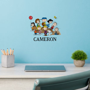 Custom Peanuts   The Gang at the Pitcher's Mound Wall Decal
