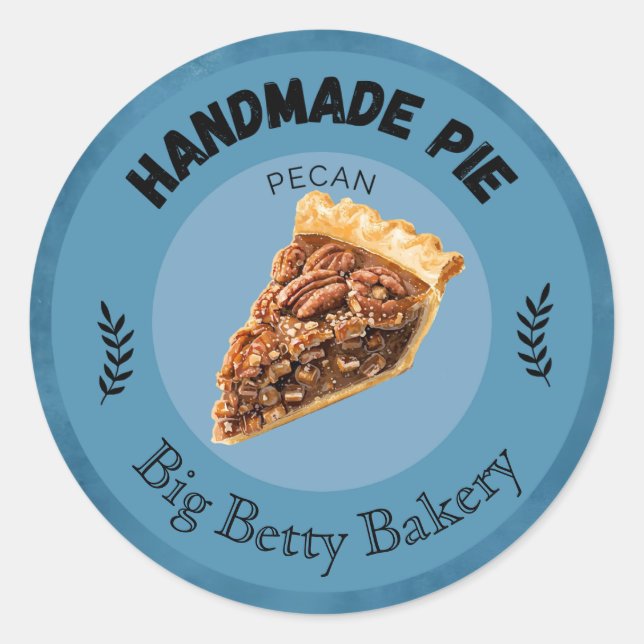 Custom Pecan Pie Labels | Personalized Bakery Pack (Front)