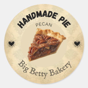 Custom Pecan Pie Labels Personalized Bakery Pack