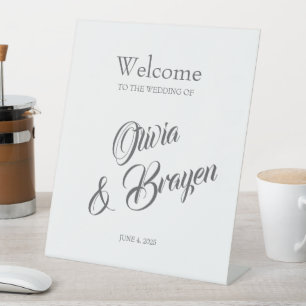 Custom Pedestal Sign – Elegant Personalized Event 