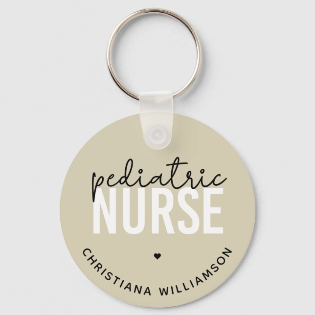 Custom Pediatric Nurse Peds Nurse Appreciation Keychain (Front)