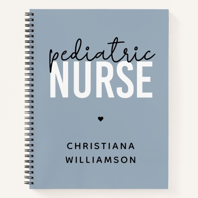 Custom Pediatric Nurse Peds Nurse Appreciation Notebook (Front)