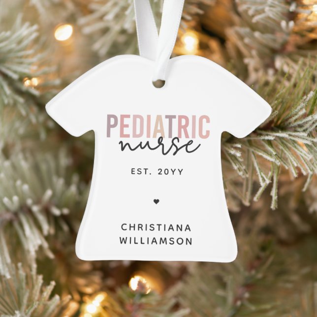 Custom Pediatric Nurse PEDS Nurse Pediatrics Nurse Ornament (Tree)