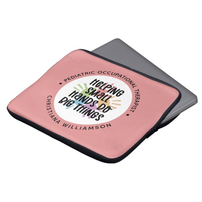 Custom Pediatric OT Occupational Therapist Gifts Laptop Sleeve (Front Top)