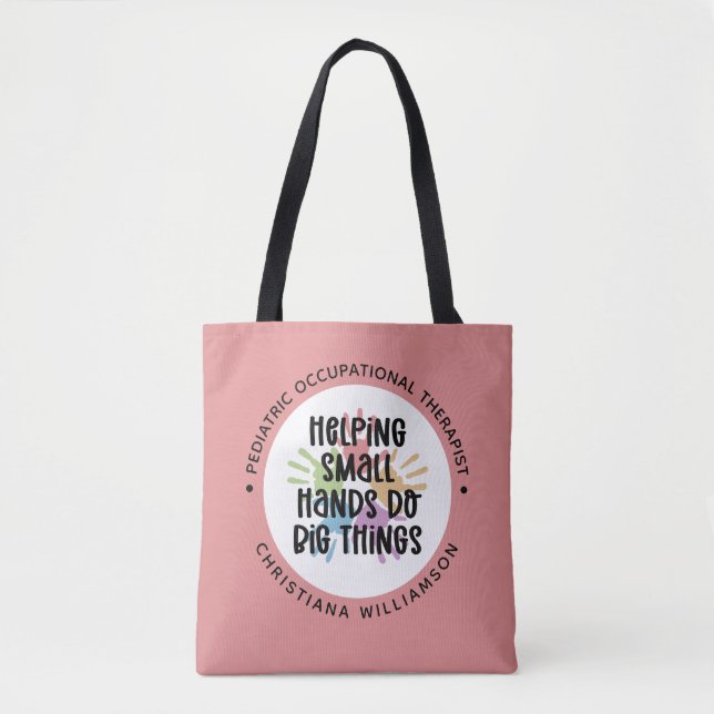 Custom Pediatric OT Occupational Therapist Gifts Tote Bag (Front)