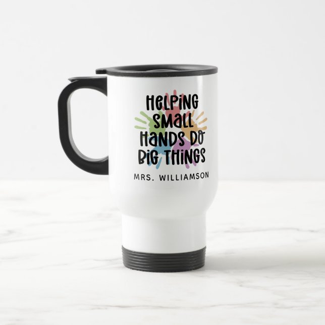 Custom Pediatric OT Occupational therapist Travel Mug (Left)