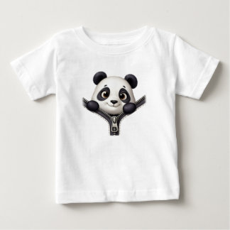 Custom Peeking Panda Zipper Cute Animal Baby Top