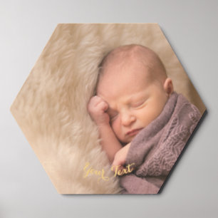 Custom Peel and Stick Wall Decor Photo Text Wood Tile