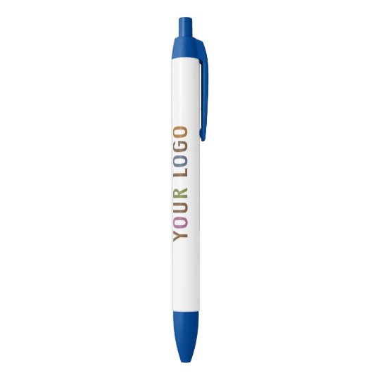Custom Pen Blue Ink Company Logo Promotional Swag