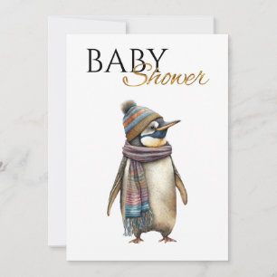 Custom Penguin Baby Shower Invitation