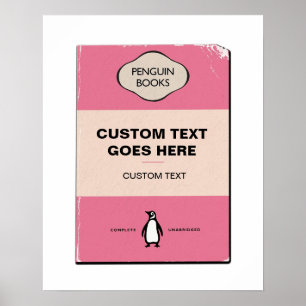 Custom Penguin Book Cover Poster Personalised
