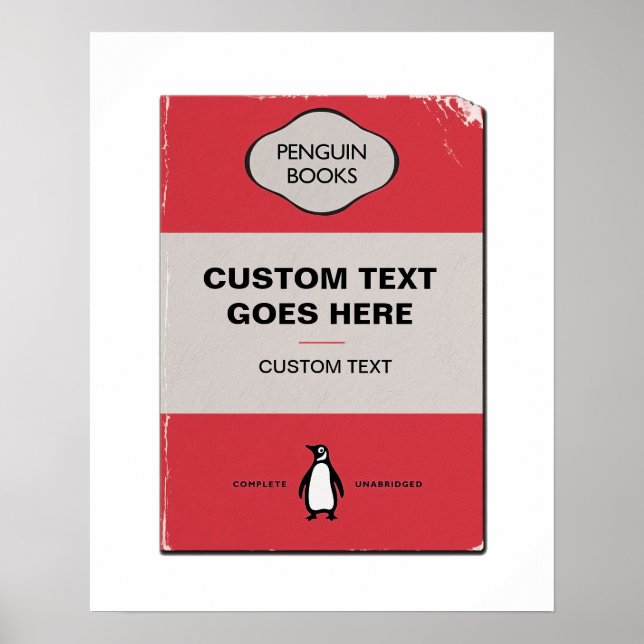 Custom Penguin Book Cover Poster | Personalised (Front)