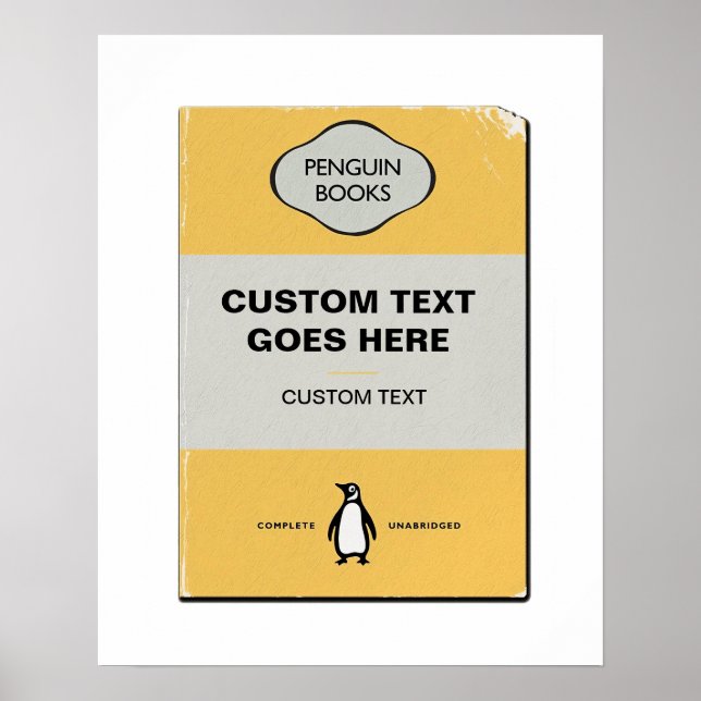 Custom Penguin Book Cover Poster | Personalised  (Front)