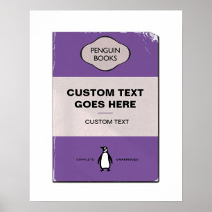 Custom Penguin Book Cover Poster   Personalised 