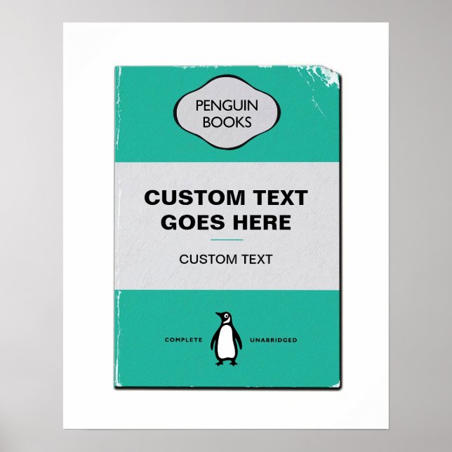 Custom Penguin Book Cover Poster | Personalised  (Front)