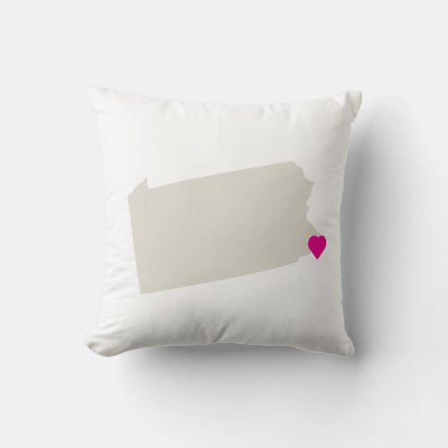 Custom Pennsylvania State Love Reversible Pillow