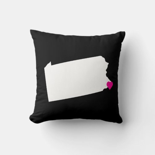 Custom Pennsylvania State Love Reversible Pillow