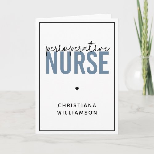 Custom Perioperative Nurse RN OR Nurse Gifts Card