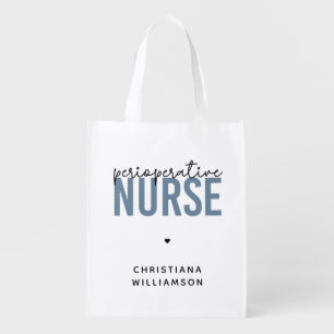 Custom Perioperative Nurse RN OR Nurse Gifts Grocery Bag