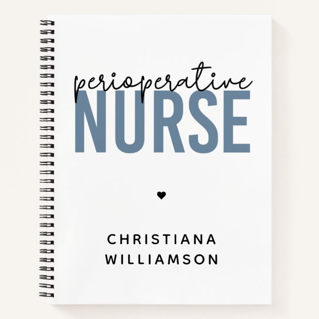 Custom Perioperative Nurse RN OR Nurse Gifts Notebook (Front)