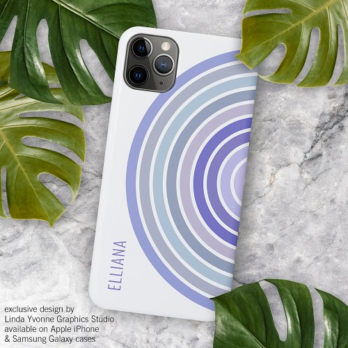 Custom Periwinkle Lavender Violet Purple Stripes iPhone 11 Pro Max Case