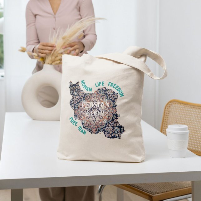Custom Persian Bulk Gifts for Coworkers Free Iran Tote Bag (Custom Persian Bulk Gifts for Coworkers Free Iran)