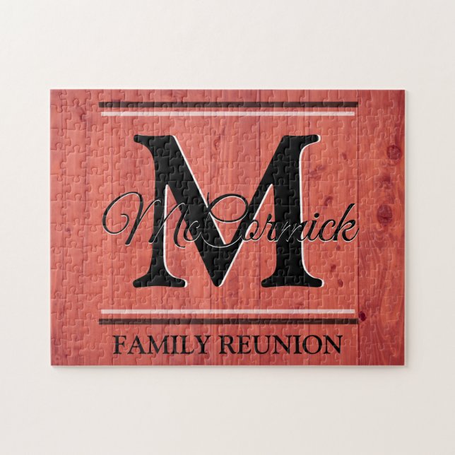 Custom Personal Family Reunion Indoor Activity  Jigsaw Puzzle (Horizontal)