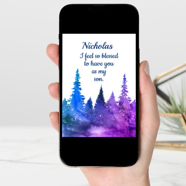 Custom, Personal Happy Birthday son card (Front Digital)