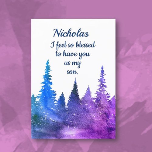 Custom, Personal Happy Birthday son card