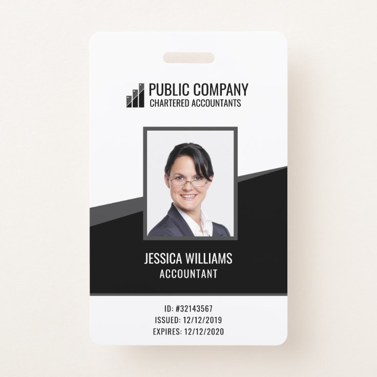 Custom Personal Photo Employee Staff ID Badge | Zazzle