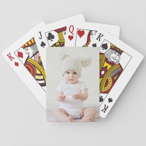 Custom personal photo poker cards