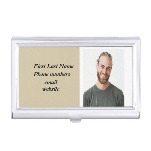 Custom Personal Photo Wolf Totem  Business Card Business Card Case