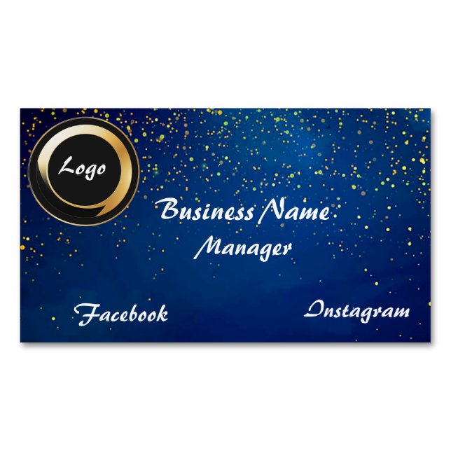Custom Personal QR code professional Business Card Magnet (Front)